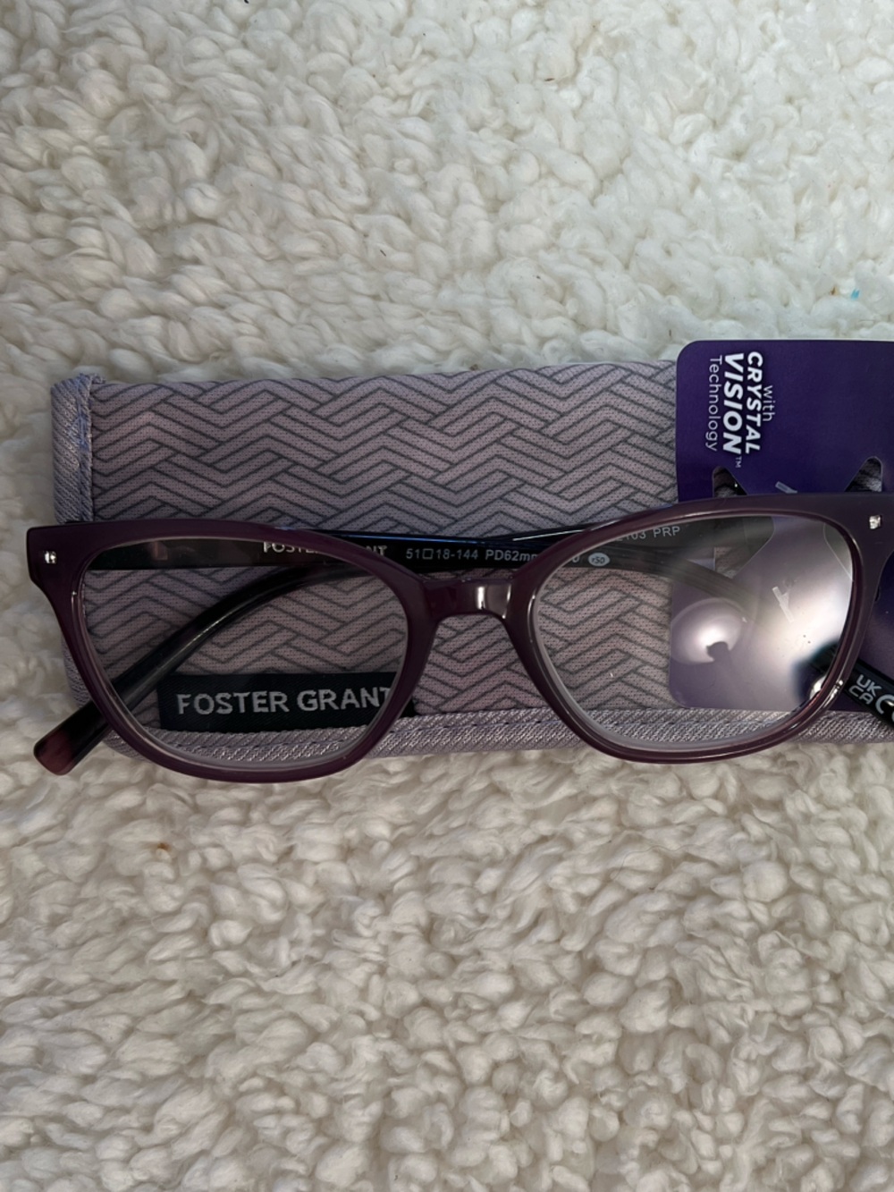 Foster Grant "Coloread" Premium Reading Glasses in Plum +2.50 - Picture 7 of 7